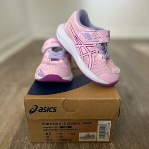 ASICS Kids Toddler Girl Tennis Shoes Contend School Yard Size K5 Like New